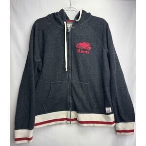 Roots Cabin Men's XL Sweater Knit Varsity 1/4 Zip Grandpa Outdoors Hiking